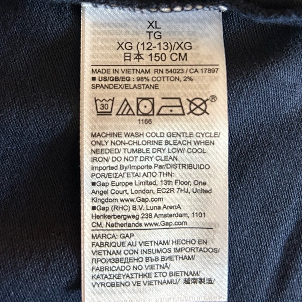 New GAP Kids Uniform Polo Shirt Size XL 12 Organic Cotton, Navy Blue, Gap Girls - Picture 6 of 7